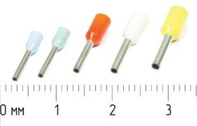 Наконечник кабельный 1,2x10, 1,5, S 0,75, обжимной, белый, LT007510