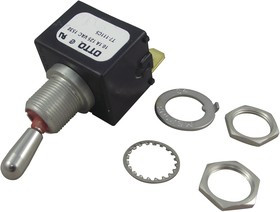 T7-111G5, Рычажный переключатель, IP68S, (Вкл.)-Выкл.-Вкл., SPDT, Без Подсветки, Серия T7, Панель, 16 А