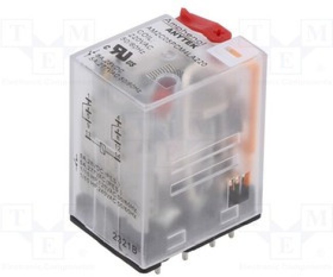 AM2C05PCM4LA22000G, Relay: electromagnetic industrial; DPDT; 220VAC; 5A/277VAC; PCB AM2C05PCM4LA22000G, Relay: electromagnetic industrial; DPDT; 220VAC; 5A/277VAC; PCB