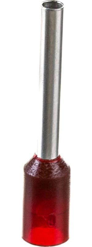 Наконечник-гильза Е1012 1мм2 с изолированным фланцем(темно-красный)(100 шт)ИЭК