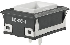 UB15KKW015F, PB SWITCH, ILLUM, SPDT, 5A, 250VAC, GRN