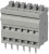 TBL009V-254-06GY-2GY, Fixed Terminal Blocks Terminal block, screwless, 2.54, Vertical, 6, Gray w Gray Button