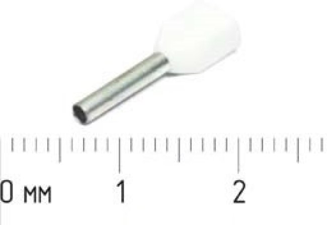 Наконечник кабельный 1,5x10, 2, Sx2-0,75, обжимной, бе, LT007510*2 Наконечник кабельный 1,5x10, 2, Sx2-0,75, обжимной, бе, LT007510*2