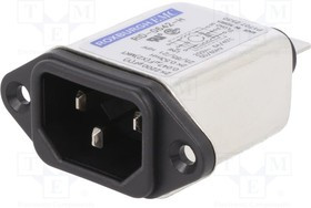 RID0642H, Разъем: питания AC, гнездо, "папа", 6А, 250ВAC, IEC 60320, -25-85°C