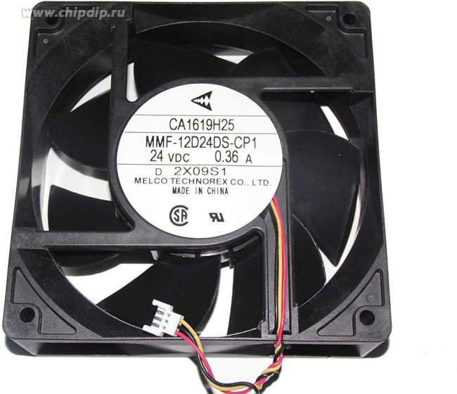 Вентилятор Melco technorex MMF-12D24DS-CP1 (CA1619H25) 120x38мм 24V 0.36A OEM