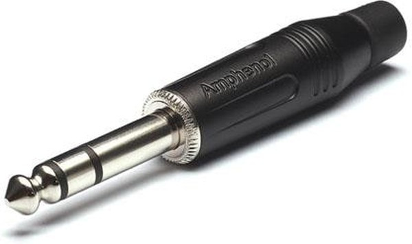 ACPSGBAU, Телефонный аудио разъем, Stereo, 3 контакт(-ов), Штекер, 6.35 мм, Монтаж на Кабель