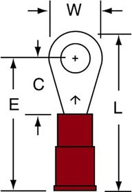 11-8-NB, Terminals NYL INS GRP RNG TERM 22-18G .070B.ID 8ST