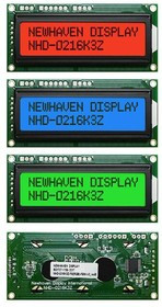 NHD-0216K3Z-FS (RGB)-FBW-V3, LCD Character Display Modules &amp; Accessories RGB Serial FSTN (+) 80.0 x 36.0
