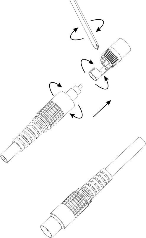 Разъем ЭРА штекер TV без пайки чёрный упаковка 1 шт. Б0048307