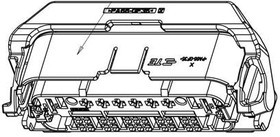 2301462-1, Automotive Connectors 30POS,HYBRID REC HSG ASSY,SLD,COD A