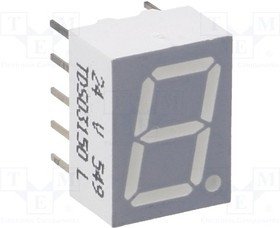 TDSO3150-KL, Дисплей: LED, 7-сегментный, 10мм, 0,39", II.зн: 1, красно-оранжевый