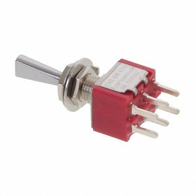 100DP8T6B11M2QEH, Toggle Switches 5A 120VAC/28VDC On-On-(On) PC Mnt