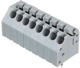 PCB terminal, 8 pole, pitch 3.5 mm, AWG 24-16, 8 A, push-in cage clamp, gray, 250-208 PCB terminal, 8 pole, pitch 3.5 mm, AWG 24-16, 8 A, push-in cage clamp, gray, 250-208