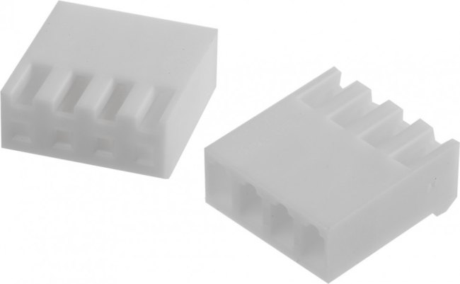 640250-4, Conn Housing RCP 4 POS 3.96mm Crimp ST Cable Mount Natural Package 640250-4, Conn Housing RCP 4 POS 3.96mm Crimp ST Cable Mount Natural Package