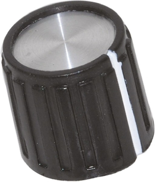 PKG50B1/4, Knobs &amp; Dials .551" LINE IND/SIDE STR RIB KNOB