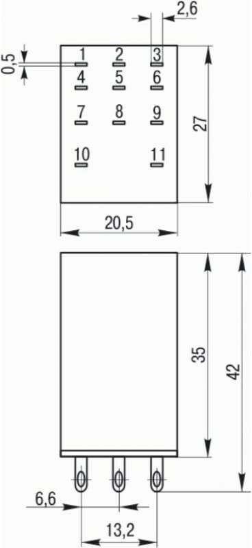 Реле РЭК78/3 MY3 5А 12В АC RRP20-3-05-012A