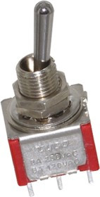 A203SYZQ04, Toggle Switch, Panel Mount, On-Off-On, DPDT, Solder Terminal