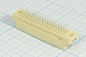 Разъем (прямоугольный соединитель) DIN41612 вилка, шаг P2.54, контакты 48P[A+B+C], на плату