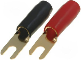 TERMINAL-SPADE-12G, Наконечник: вилочный, M4, 4мм2, позолота, изолированный