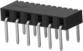 2314936-6, PCB Receptacle, Плата - к - плате, 2 мм, 1 ряд(-ов), 6 контакт(-ов)