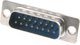 DS1033-15 MUN8SS (DB-15M), Вилка D-SUB 15 pin на кабель (пайка)