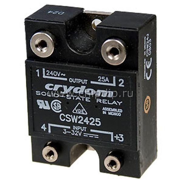CSW2425, Solid State Relays - Industrial Mount PM IP00 SSR 280Vac 25A,3-32Vdc,ZC