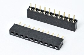Разъем PBS2-1x10 розетка, шаг P2.0, контакты 10P, h-4.5, монтаж на плату