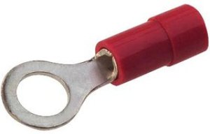 19057-0030, Клемма с кольцевым наконечником, M4, #8, 18 AWG, 1.5 мм², Avikrimp 19057, Красный