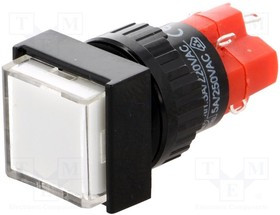 V16F-11Z-230W, Переключатель: кнопочный, Пол: 2, SPDT, 3A/250ВAC, 2A/24ВDC, ON-ON