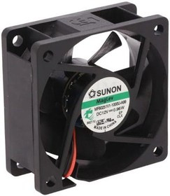 MF60251V1-1000U-A99, Вентилятор осевой, 12В DC, 60x60x25мм, подшипник Vapo, 39,72куб.м/ч, 27дБА