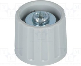 G21G-G, Ручка, полиамид, dоси: 6мм, d21x17,5мм, серый, Ось: гладкая