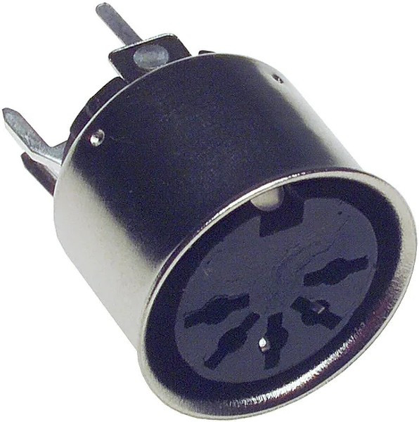 SD-50BV, Circular DIN Connectors DIN, 5P jack, vertical, through hole