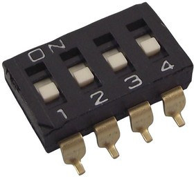 KAE04LGGR, DIP Switches / SIP Switches 4 Position Extended Gold Gullwing