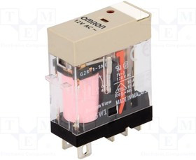 G2R-1-SN-12AC, Реле: электромагнитное, SPDT, Uобмотки: 12ВAC, 10A/250ВAC, 300Вт