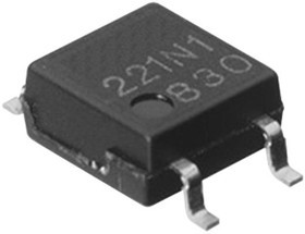 AQY210LS, МОП-транзисторное реле, SPST-NO (1 Form A), AC / DC, 350 В, 120 мА, SOP-4