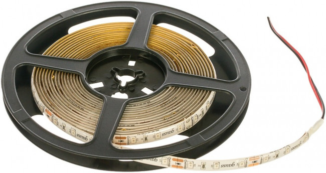 356000705, Лента светодиодная LED 2835/60-SMD 4,8 Вт/м 210 Лм/м красный IP66 12 В DC 8 мм (катушка 5 м ZIP bag) Elementary Gauss