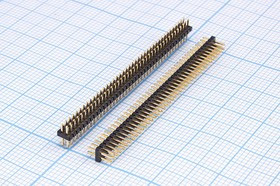 L-KLS1-207C-1.00-2- 80-S1-2.2x2.7x5.9-G, Вилка на плату,2x40 контактов,шаг 1.27мм; №15835K штек PLLD-2x40(2,2x0,4)\ P1,27x1,27\ 80P\плат\Au\