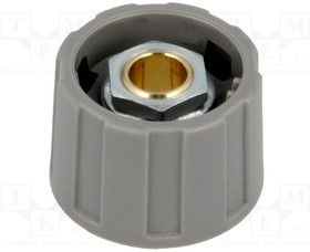 A2523068, Ручка, без указателя, ABS, dоси: 6мм, d23x15,5мм, серый