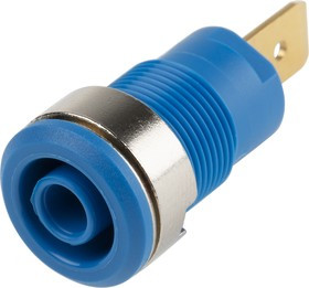 23.3060-23, Blue Female Banana Socket, 4 mm Connector, Tab Termination, 32A, 1000V, Gold Plating