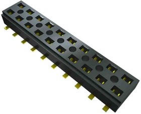 CLT-103-02-G-D-TR, CLT Series Vertical Surface Mount PCB Socket, 3-Contact, 2-Row, 2mm Pitch, Press-In Termination