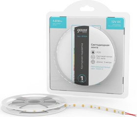 Лента Basic 12V 4,8W/m 312lm/m 4000K IP20 LED 3m BT004