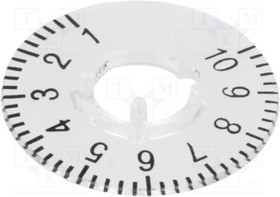 A4431060, Диск со шкалой, поликарбонат, прозрачный, распорным стержнем