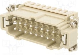DE-048-FS, Разъем: HDC; контактная вставка; "мама"; DE; PIN: 48; 48+PE; 16А