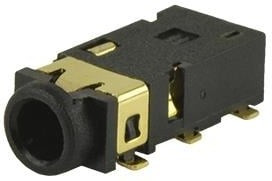 SJ2-25414A-SMT-TR, Phone Connectors 2.5mm gold terminal 4 conductor 0 switch
