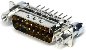 DAMN-15P-N-K87, Conn D-Sub PIN 15 POS 1.37mm Solder ST Thru-Hole 15 Terminal 1 Port