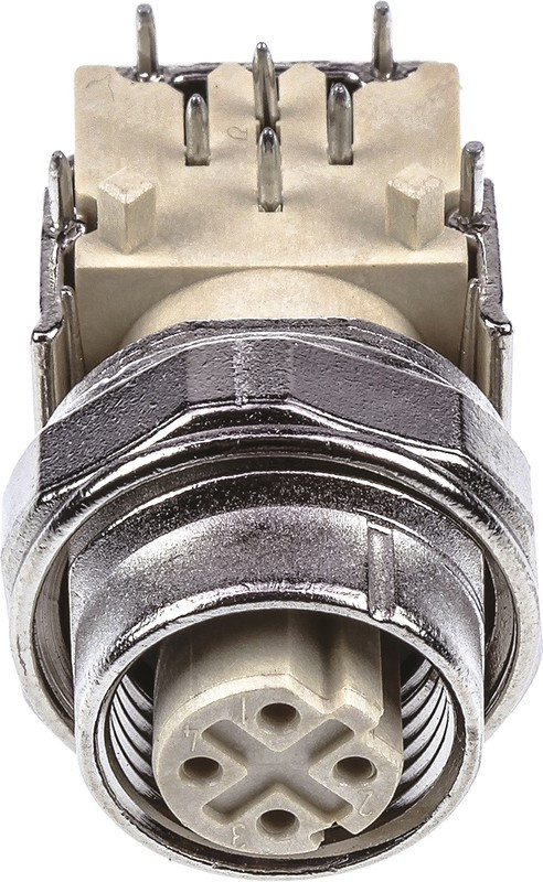 21033814410, Conn Circular DIN SKT 4 POS RA Panel Mount 4 Terminal 1 Port