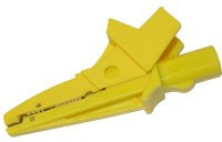 Зажим "Крокодил" изолированный жёлтый K02 Зажим "Крокодил" изолированный жёлтый K02