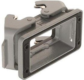 09300100392, Разъем для тяжелых условий, 0, Основа, сквозной монтаж с гайкой, Корпус из Алюминия, 2 Рычага, 10B