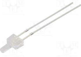 OSB5YU7K91B, LED; 2mm; blue; 500?750mcd; 90°; Front: flat; 2.9?3.4V; Pitch: 2.54mm