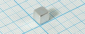 Магнит 6,35x 6,35x 6,35, параллелепипед, рабочая температура -60~80C, Ni, класс N35